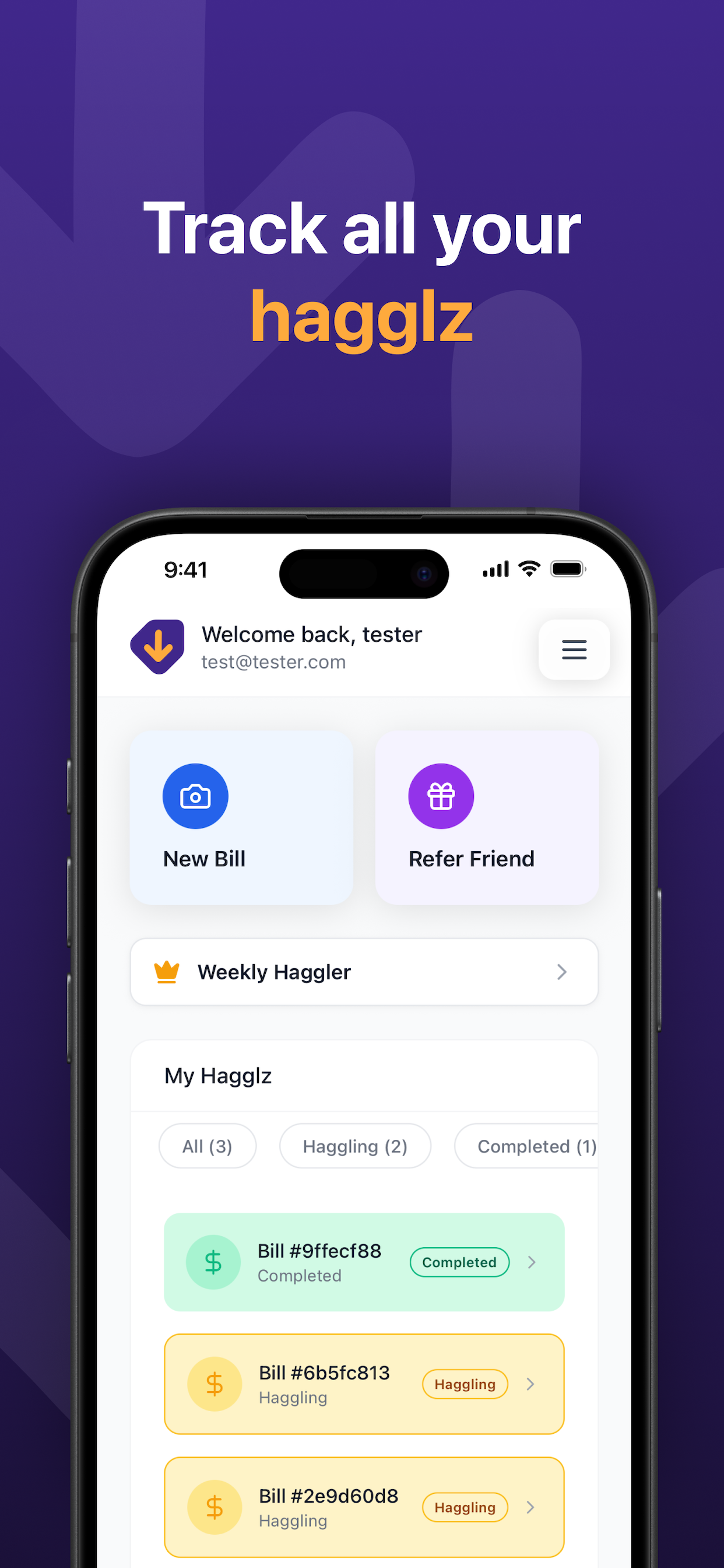 Hagglz Mobile App Screen 4